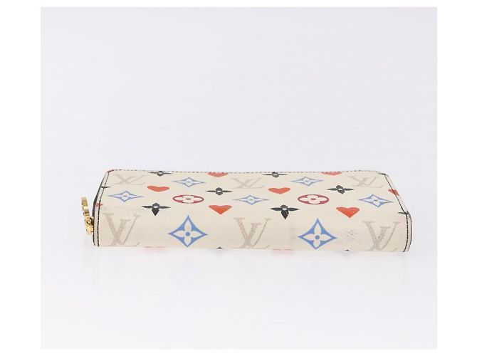LOUIS VUITTON Monogram Game On Zippy Long Wallet White M57491 LV Auth 192943A Bianco - vista 6