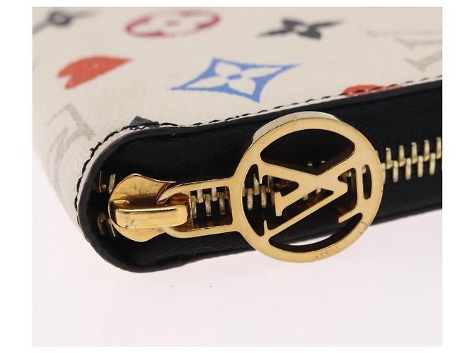 LOUIS VUITTON Monogram Game On Zippy Long Wallet White M57491 LV Auth 192943A Bianco - vista 8