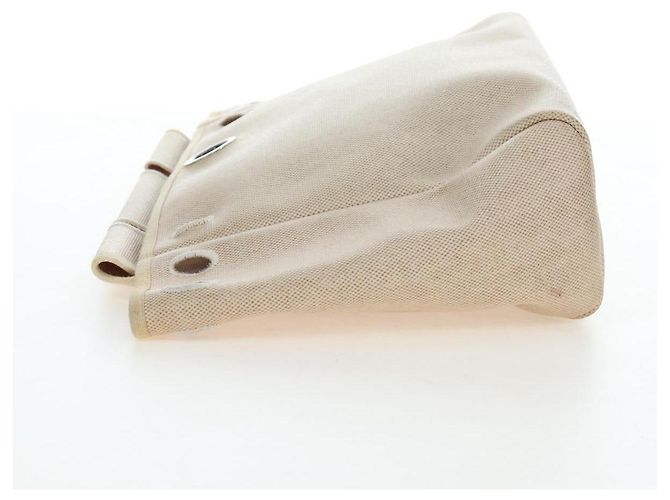 Hermès HERMES Herbag A Dos Backpack Canvas 2way Beige Silver Auth 189543 Silber - Ansicht 30