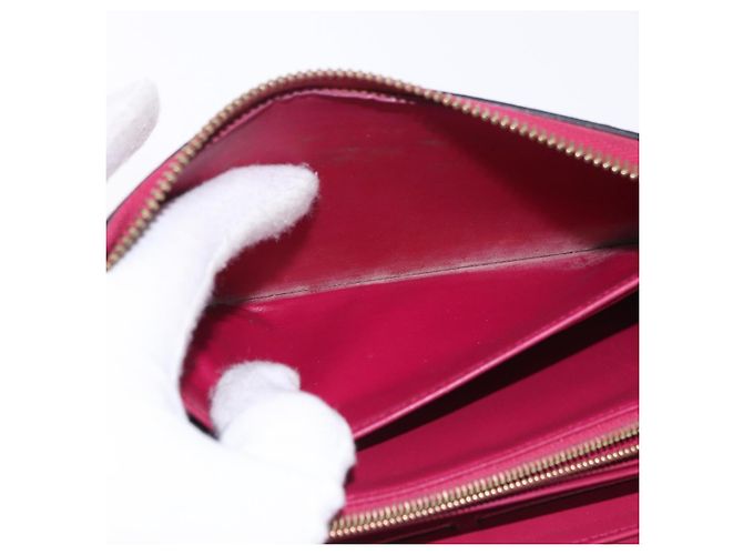 LOUIS VUITTON Monogram Vernis Zippy Long Wallet Rose Andian M91597 Auth BA14415 - vista 19