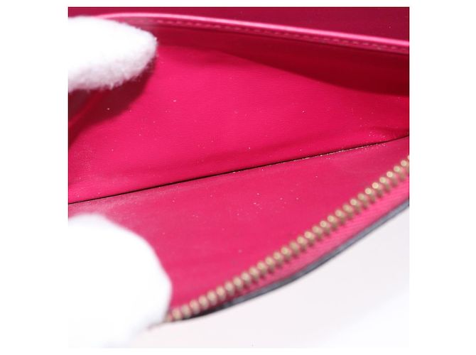 LOUIS VUITTON Monogram Vernis Zippy Long Wallet Rose Andian M91597 Auth BA14415 - vista 23