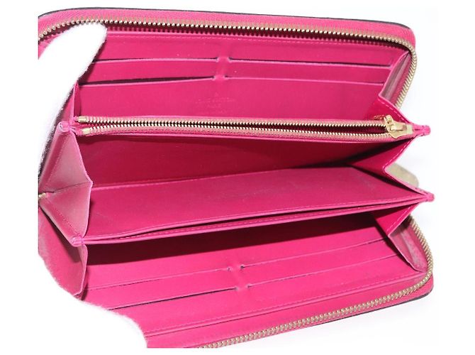 LOUIS VUITTON Monogram Vernis Zippy Long Wallet Rose Andian M91597 Auth BA14415 - vista 9