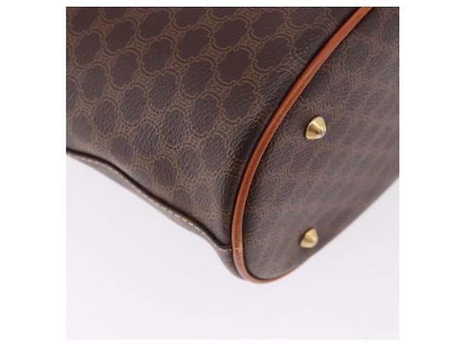 Céline Borsa a Spalla CELINE Macadam Canvas PVC Pelle Marrone Oro Auth ka5224A D'oro - vista 15