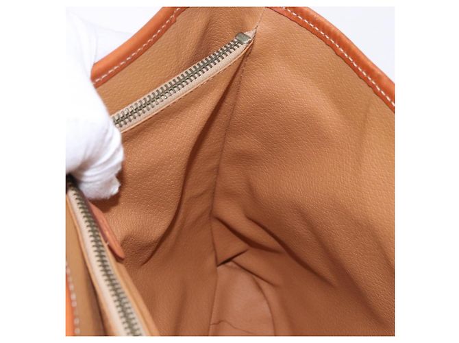 Céline Borsa a Spalla CELINE Macadam Canvas PVC Pelle Marrone Oro Auth ka5224A D'oro - vista 19