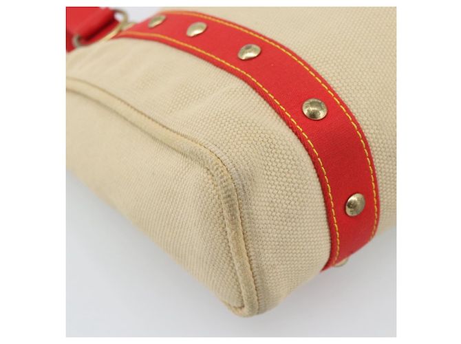 LOUIS VUITTON Antigua Cabas MM Tote Bag Beige Rosso M40035 LV Auth ep15323 - vista 14