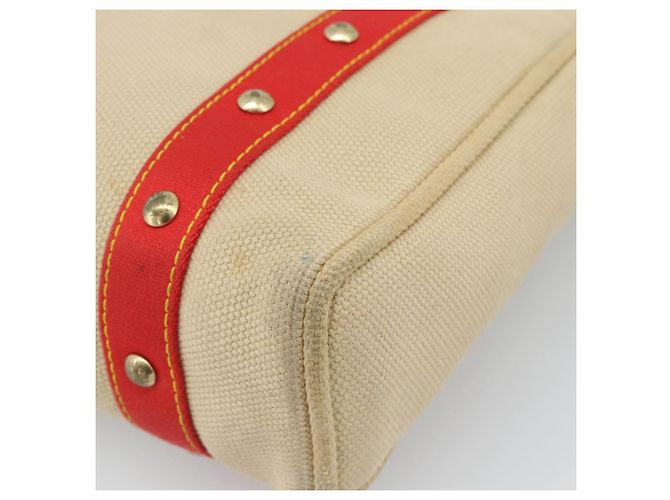 LOUIS VUITTON Antigua Cabas MM Tote Bag Beige Rosso M40035 LV Auth ep15323 - vista 15