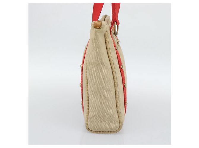LOUIS VUITTON Antigua Cabas MM Tote Bag Beige Rosso M40035 LV Auth ep15323 - vista 3
