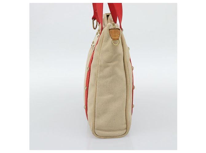 LOUIS VUITTON Antigua Cabas MM Tote Bag Beige Rosso M40035 LV Auth ep15323 - vista 4