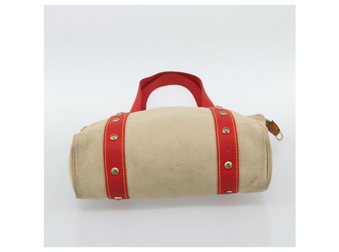 LOUIS VUITTON Antigua Cabas MM Tote Bag Beige Rosso M40035 LV Auth ep15323 - vista 5