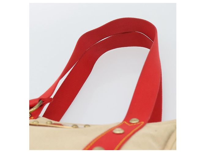 LOUIS VUITTON Antigua Cabas MM Tote Bag Beige Rosso M40035 LV Auth ep15323 - vista 8