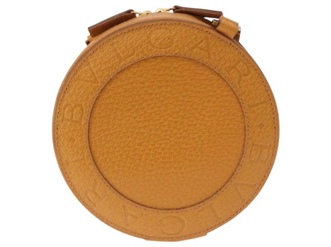 Bulgari BVLGARI Shoulder Bag Leather Brown Gold Auth 189645A Golden - view 2