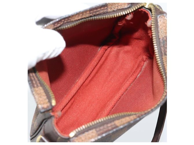 LOUIS VUITTON Damier Ebene Trousse Make Up Pouch N51982 LV Auth 192911 - vista 11