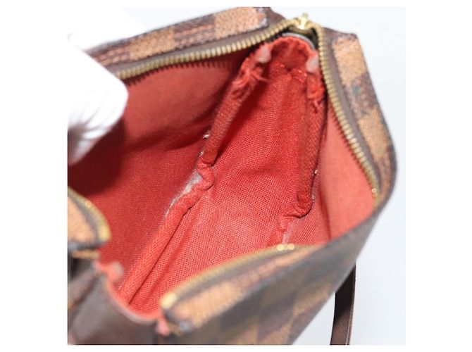 LOUIS VUITTON Damier Ebene Trousse Make Up Pouch N51982 LV Auth 192911 - vista 18