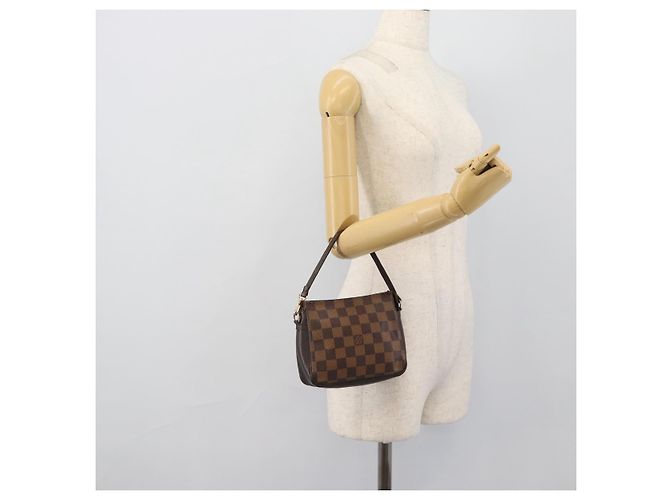 LOUIS VUITTON Damier Ebene Trousse Make Up Pouch N51982 LV Auth 192911 - vista 20