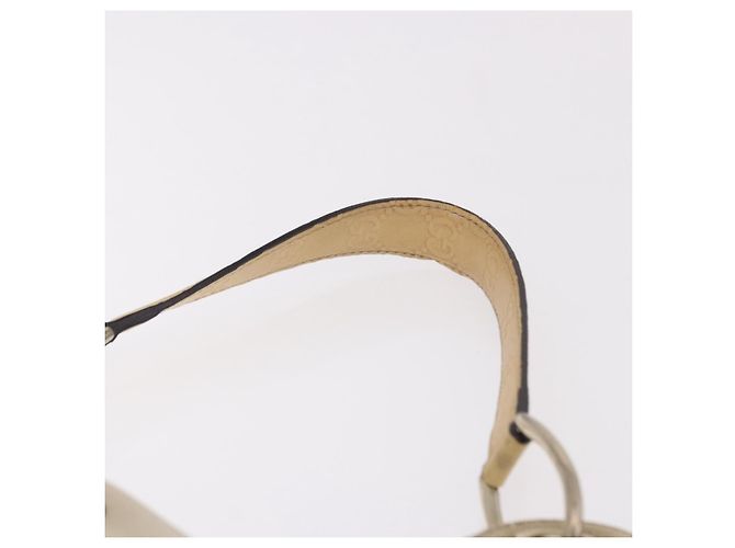 Borsa GUCCI GG Canvas Guccissima in Pelle Beige Oro 257268 Auth bs36083A D'oro - vista 14
