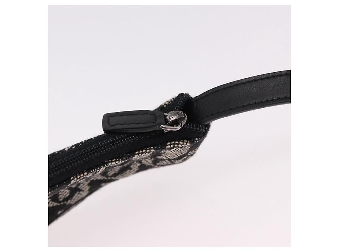 Portamonete Christian Dior Trotter Canvas Saddle Nero Argento Auth bs36065V - vista 9