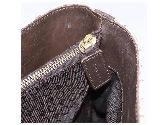 Céline CELINE C Macadam Canvas Tote Bag Elfenbein Braun Authentisch 192715 Roh - Ansicht 22