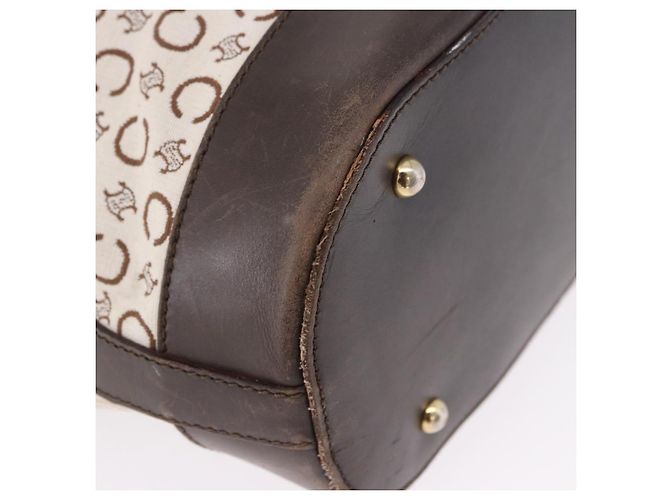 Céline CELINE C Macadam Canvas Tote Bag Elfenbein Braun Authentisch 192715 Roh - Ansicht 9