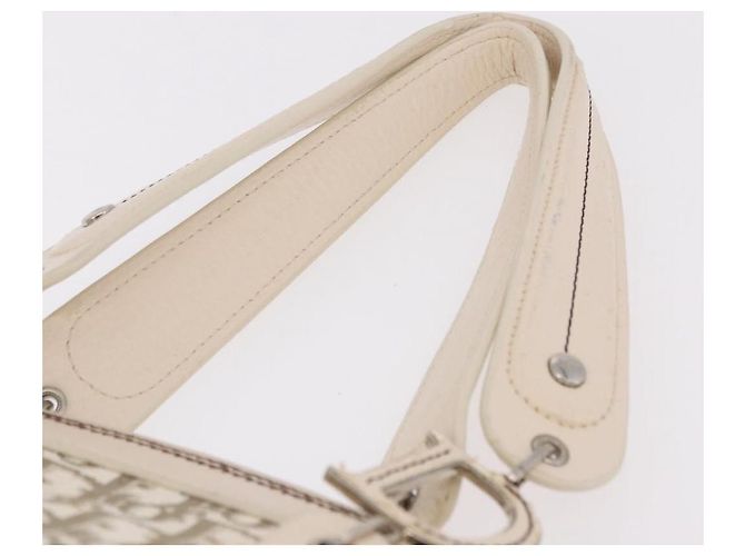 Borsa Christian Dior Trotter Canvas Beige Silver Auth bs36071 Argento - vista 14