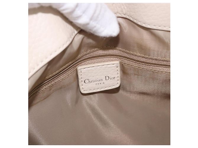 Borsa Christian Dior Trotter Canvas Beige Silver Auth bs36071 Argento - vista 19