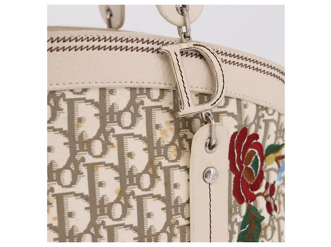 Borsa Christian Dior Trotter Canvas Beige Silver Auth bs36071 Argento - vista 2