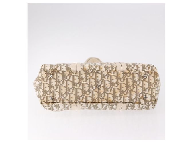 Borsa Christian Dior Trotter Canvas Beige Silver Auth bs36071 Argento - vista 6
