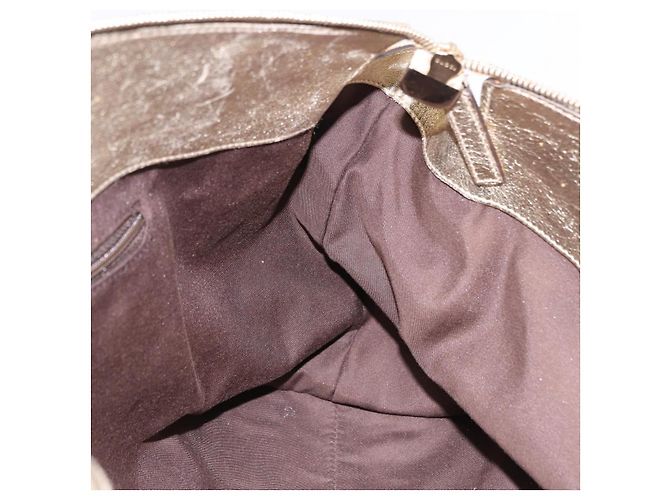 Borsa GUCCI GG Canvas Beige Oro 190248 Auth ka5304A D'oro - vista 19