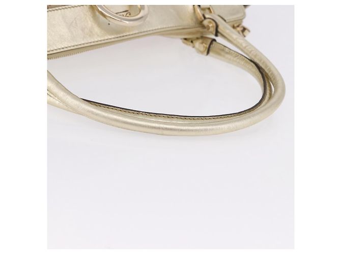 Borsa GUCCI GG Canvas Beige Oro 190248 Auth ka5304A D'oro - vista 7