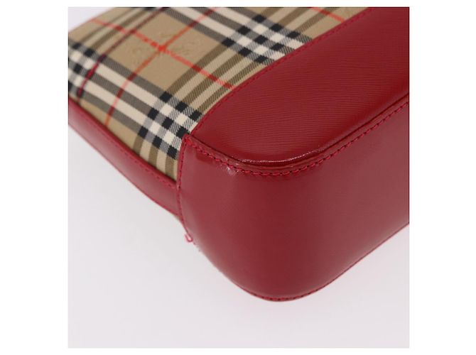 Bolsa BURBERRY Nova Check em Canvas Bege Dourado Auth 191905 - vista 15