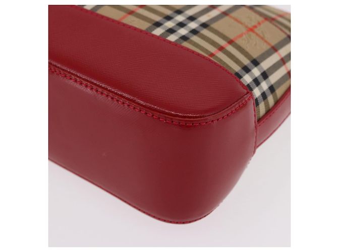 Bolsa BURBERRY Nova Check em Canvas Bege Dourado Auth 191905 - vista 16