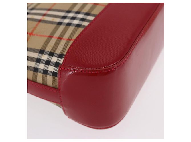 Bolsa BURBERRY Nova Check em Canvas Bege Dourado Auth 191905 - vista 9