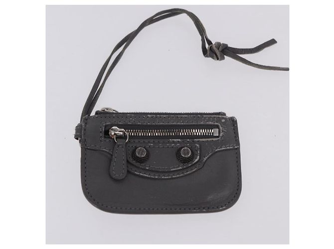 BALENCIAGA Le Cagole Shoulder Bag Leather 2way Gray Silver 719082 Auth ka5229A Marrone Argento - vista 24