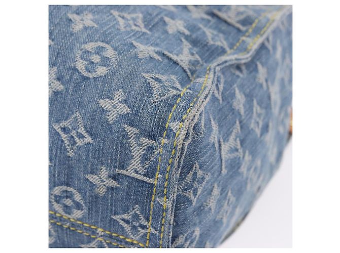 LOUIS VUITTON Monogram Denim On The Go MM Borsa Blu M46871 LV Auth 192928SAM - vista 16