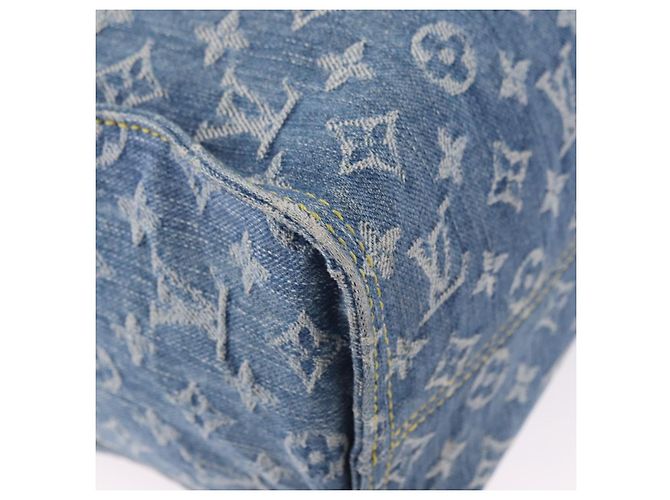 LOUIS VUITTON Monogram Denim On The Go MM Borsa Blu M46871 LV Auth 192928SAM - vista 17