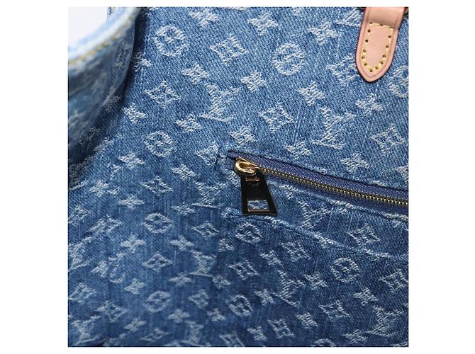 LOUIS VUITTON Monogram Denim On The Go MM Borsa Blu M46871 LV Auth 192928SAM - vista 22