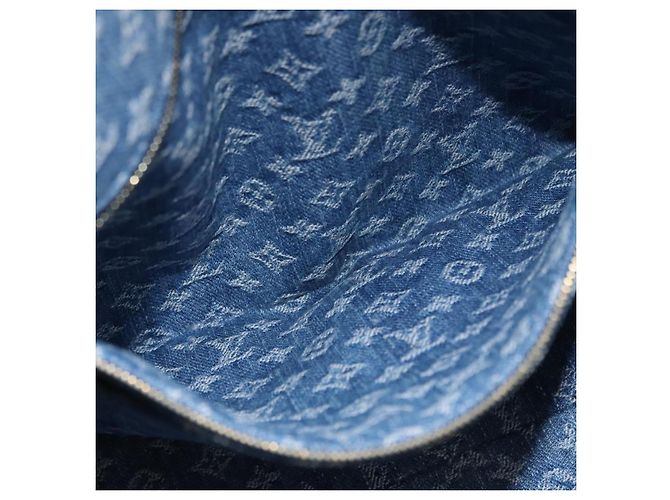 LOUIS VUITTON Monogram Denim On The Go MM Borsa Blu M46871 LV Auth 192928SAM - vista 23