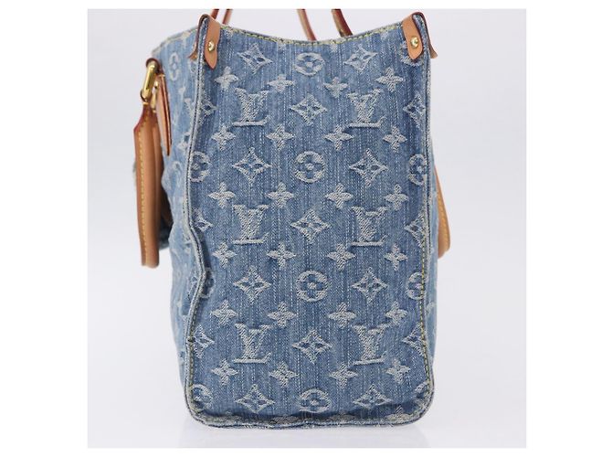 LOUIS VUITTON Monogram Denim On The Go MM Borsa Blu M46871 LV Auth 192928SAM - vista 3