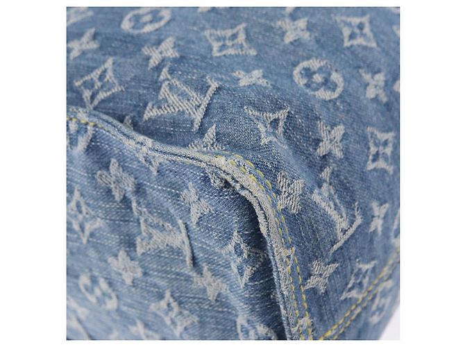 LOUIS VUITTON Monogram Denim On The Go MM Borsa Blu M46871 LV Auth 192928SAM - vista 9
