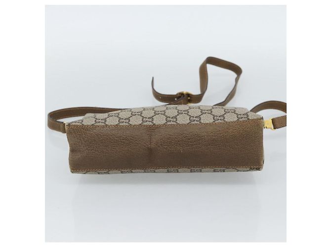 Borsa a Spalla GUCCI GG Plus Supreme PVC Beige Oro Auth gh2149 D'oro - vista 5