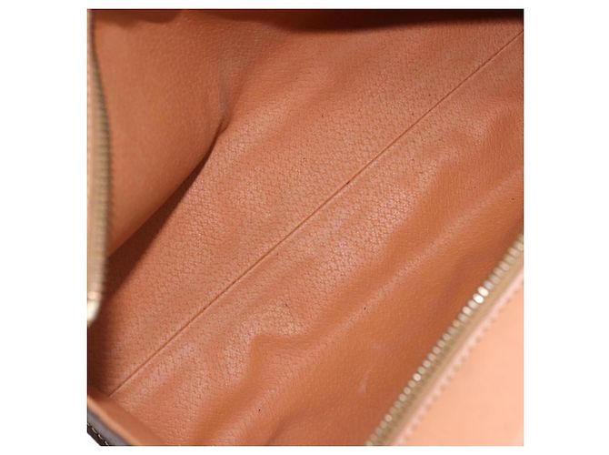 Céline Borsa CELINE Macadam Canvas PVC Pelle 2way Marrone Oro Auth 191900 D'oro - vista 10