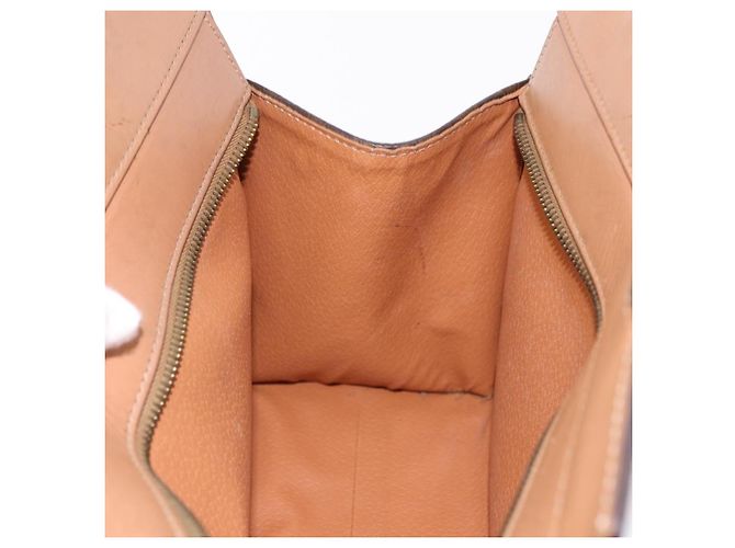 Céline Borsa CELINE Macadam Canvas PVC Pelle 2way Marrone Oro Auth 191900 D'oro - vista 22