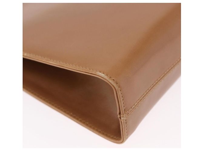 Borsa a tracolla Salvatore Ferragamo Gancini con catena in pelle marrone oro Auth 191749 - vista 14