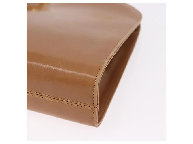 Borsa a tracolla Salvatore Ferragamo Gancini con catena in pelle marrone oro Auth 191749 - vista 15