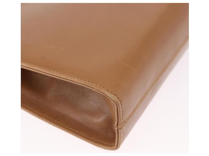 Borsa a tracolla Salvatore Ferragamo Gancini con catena in pelle marrone oro Auth 191749 - vista 16