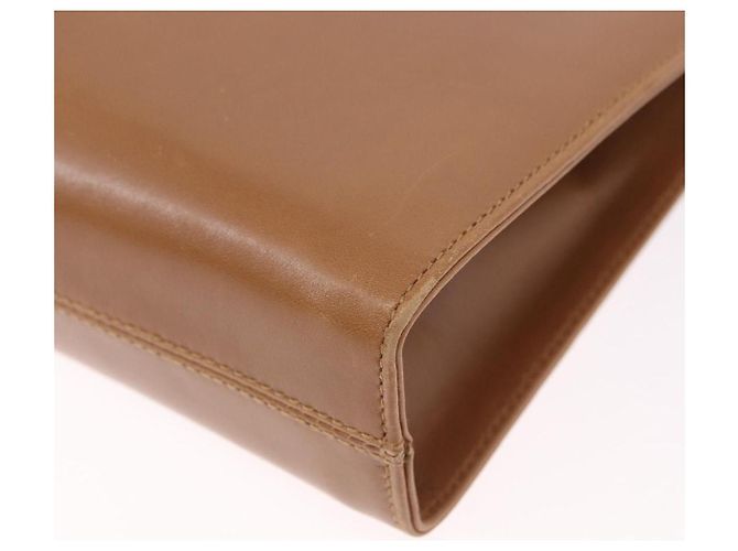 Borsa a tracolla Salvatore Ferragamo Gancini con catena in pelle marrone oro Auth 191749 - vista 9