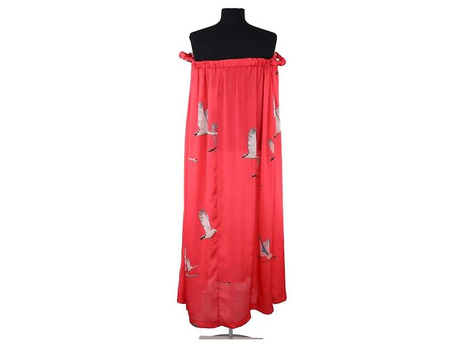 Vestido rosa de viscosa Heimstone - vista 4