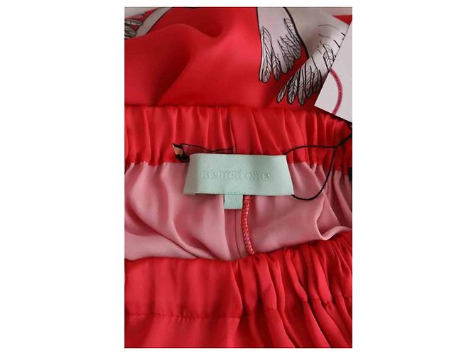 Vestido rosa de viscosa Heimstone - vista 5