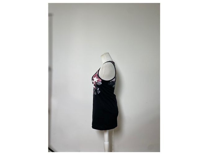 Top de tirantes Vintage Givenchy de algodón con estampado floral y de estrellas Negro XS - vista 2