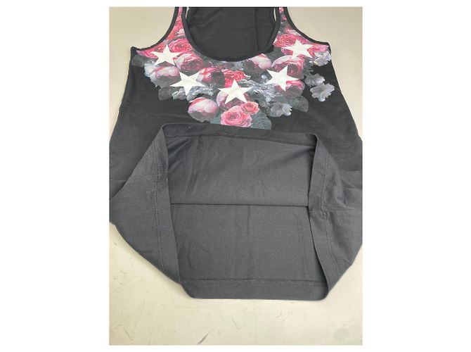 Top de tirantes Vintage Givenchy de algodón con estampado floral y de estrellas Negro XS - vista 9