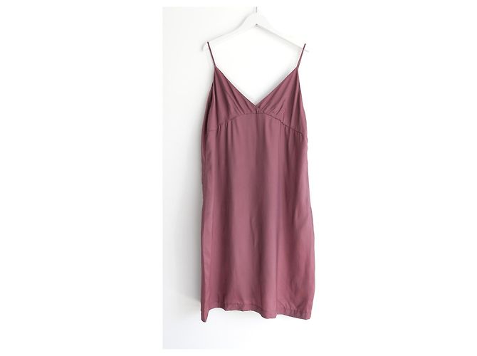 Dries Van Noten Satin Slip-Kleid Mulberry Pink - Ansicht 2